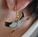 Whooping Crane Earrings